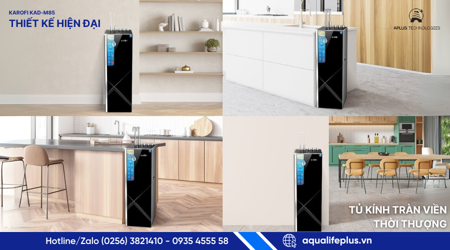 Máy lọc nước nóng lạnh Karofi KAD-M85 chính hãng với thiết kế hiện đại