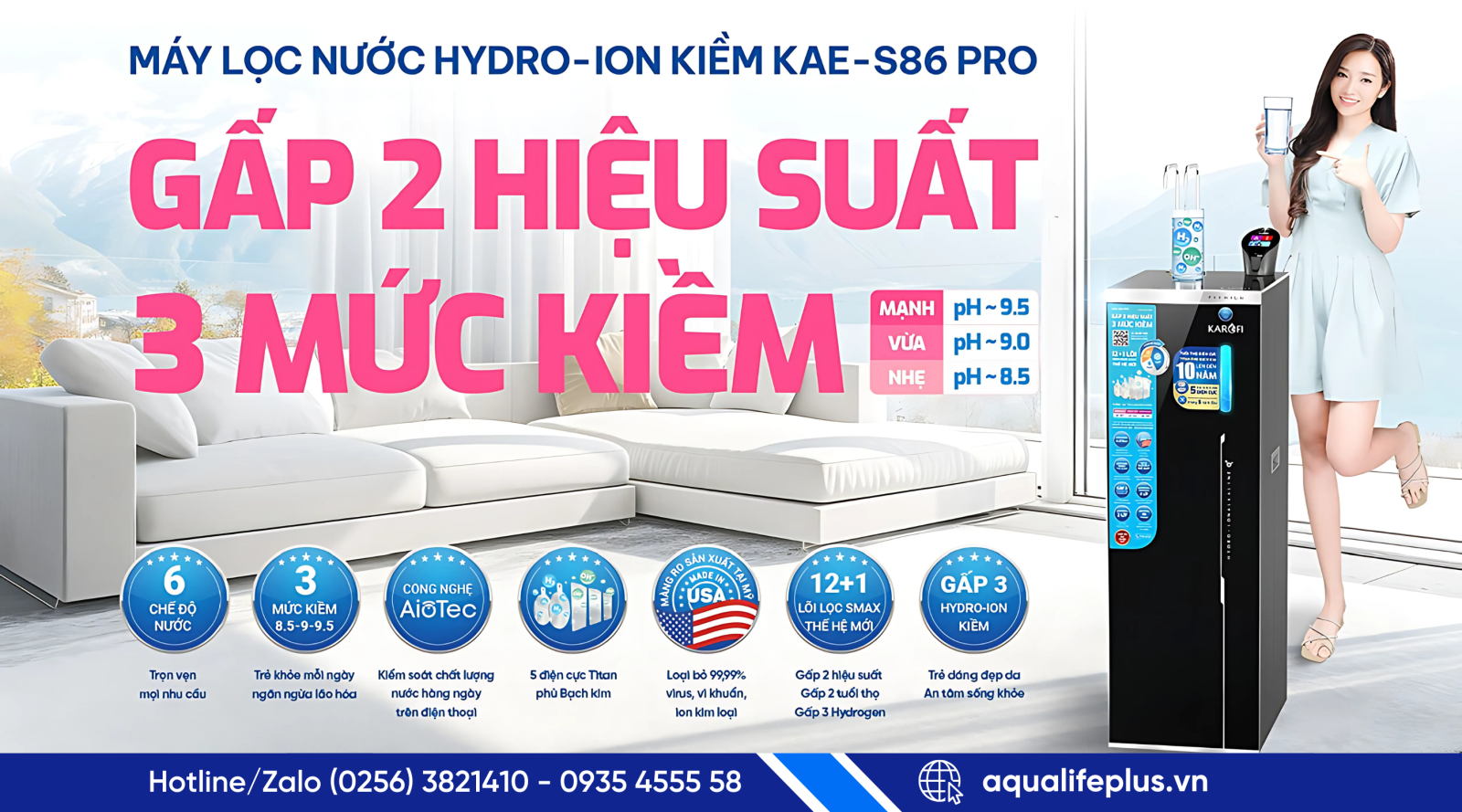 Máy lọc nước Karofi S86 Pro (KAE-S86 PRO)